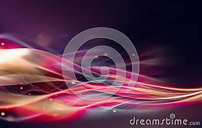 glowing wavy lines Stock Photo