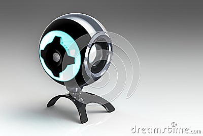 Glowing webcam 3D render Stock Photo