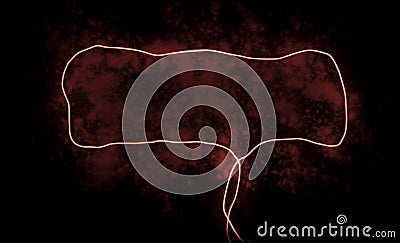 glowing wire in the dark. red-hot wire Stock Photo