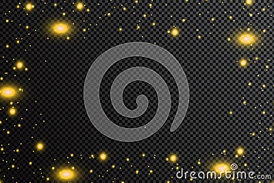 Glowing yellow bokeh circles abstract gold luxury background Vector Illustration