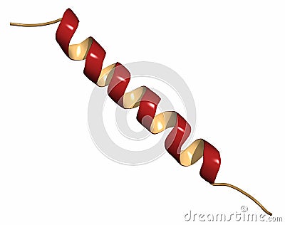 Glucagon peptide hormone. Has blood sugar level increasing effects, balancing the effect of insulin. Cartoon representation. Stock Photo
