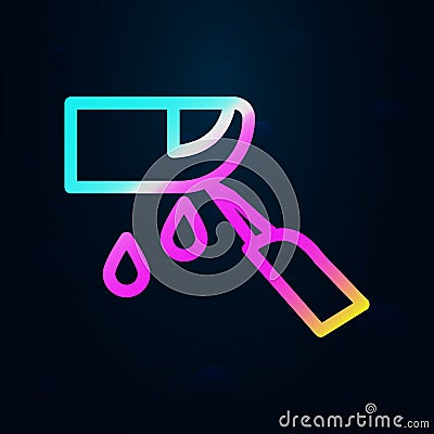 Glucometer, blood, finger nolan icon. Simple thin line, outline vector of bioengineering icons for ui and ux, website or mobile Stock Photo