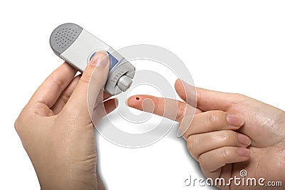 Glucometer medicine diabetic test Stock Photo