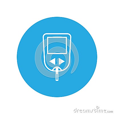 Glucometer, sugar measurement line icons. Diabetes disease icons set, glucose monitoring life. Collection modern Vector Illustration