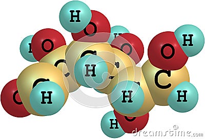 Glucose model Stock Photo