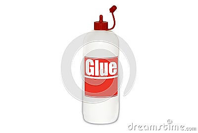 Glue bottle Stock Photo