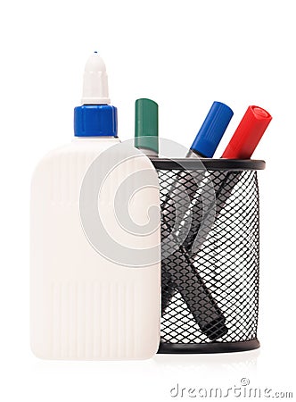 Glue bottle Stock Photo