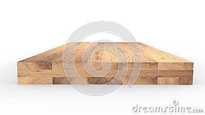 Glued wood structure. Lumber industrial wood texture, timber butts background. end of a processed wooden beam Stock Photo