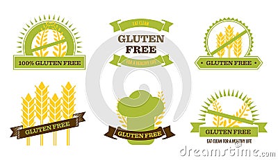 Gluten Free - badges Vector Illustration