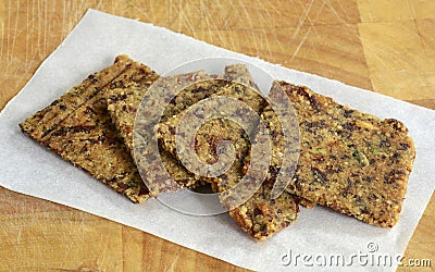 Gluten free cranberry almond crackers Stock Photo