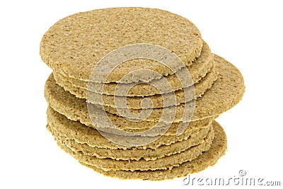 Gluten free crumbly rough Oatcakes Stock Photo