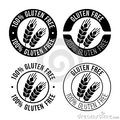 Gluten free emblem Vector Illustration