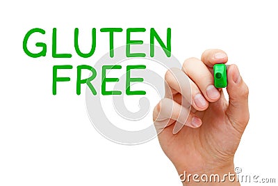 Gluten Free Green Marker Stock Photo