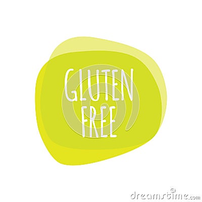 Gluten Free icon Green vector sign isolated. Illustration symbol for food, product sticker, healthy eating, special diet, design Vector Illustration