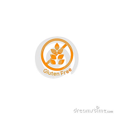 Gluten free icon no wheat symbol Vector Illustration