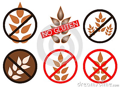 Gluten free icons Stock Photo