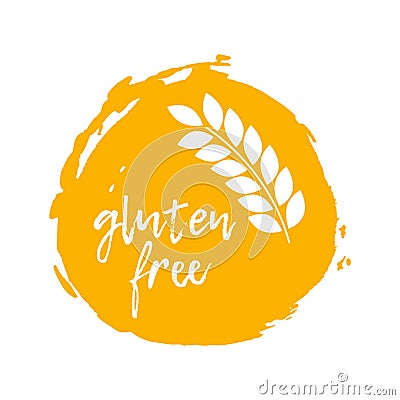 Gluten Free Label. Food intolerance symbols. Vector illustration Vector Illustration