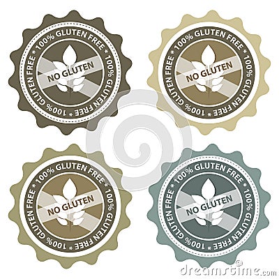 Gluten Free Label Vector Illustration