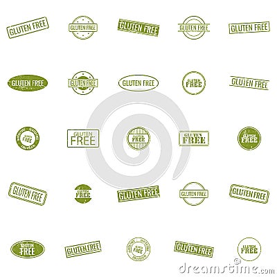 Gluten Free labels Vector Illustration