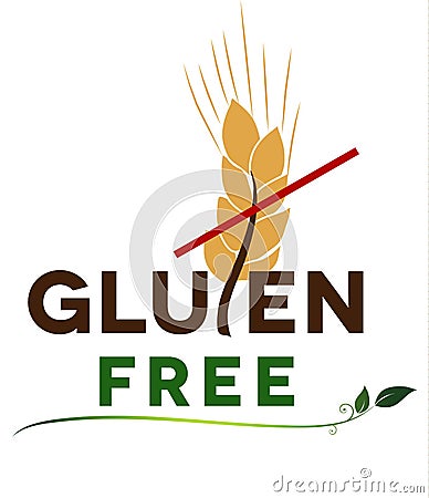 Gluten free message Vector Illustration
