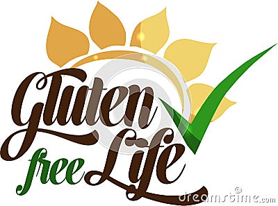 Gluten free message Vector Illustration