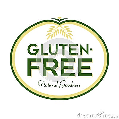 Gluten-Free Natural Goodness Logo Icon Symbol Vector Illustration