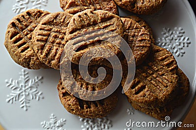Gluten Free Peanut Butter Cookies Stock Photo