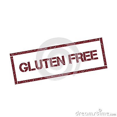 Gluten free rectangular stamp. Vector Illustration