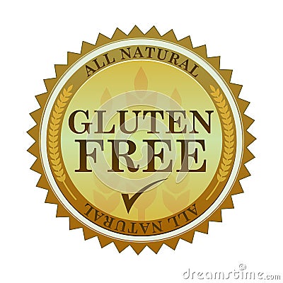 Gluten Free Seal Vector Illustration