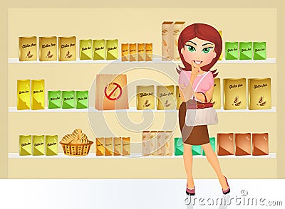 Gluten-free shop Stock Photo