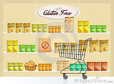 Gluten free shop Stock Photo