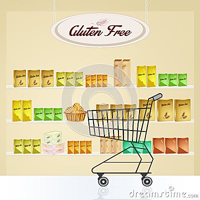 Gluten free shop Stock Photo