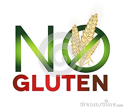 Gluten free sign, health care diet Vector Illustration