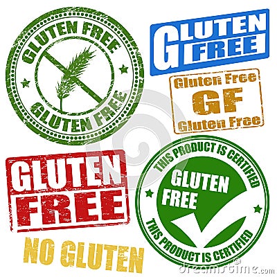 Gluten free stamps Cartoon Illustration