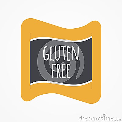 Gluten Free sticker. Vector sign isolated. Illustration symbol for food icon, label, product, packaging, healthy eating, diet Vector Illustration
