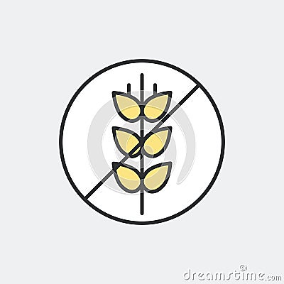 Gluten free symbol concept. Vector Illustration