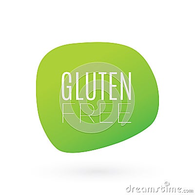 Gluten free vector icon. Green gradient isolated sign. Illustration symbol for food, product sticker, package, label, special diet Vector Illustration
