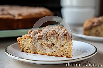 gluten-free and vegan coffee cake, warm from the oven with rich cinnamon flavor Stock Photo