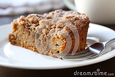 gluten-free and vegan coffee cake, warm from the oven with rich cinnamon flavor Stock Photo