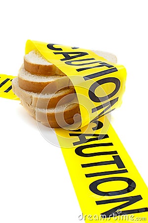 Gluten and wheat allergy warning Stock Photo