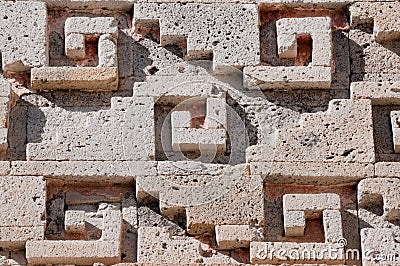 Glyph in Mitla, Oaxaca (Mexico) Stock Photo