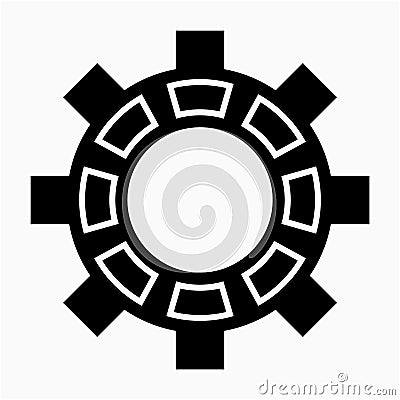 Glyph beautiful clutch plate vector icon Vector Illustration