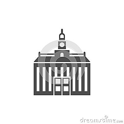 Glyph Independence Hall. vector icon Vector Illustration