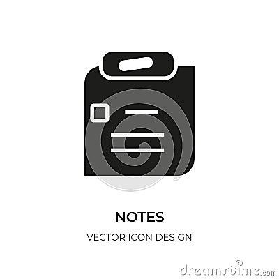 Sticky note glyph icon task to do list logo vector Vector Illustration