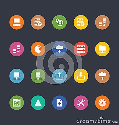 Glyphs Colored Vector Icons 26 Editorial Stock Photo