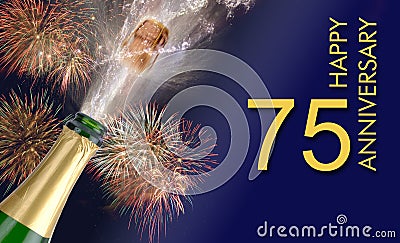 Congratulations to the 75th jubilee Stock Photo