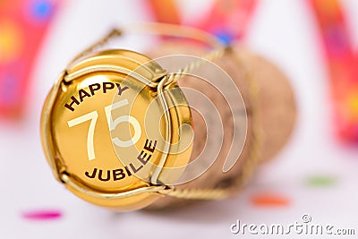 congratulations to the 75th jubilee Stock Photo