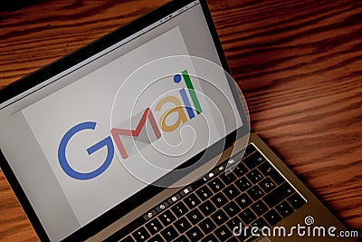 Gmail logo on computer screen Editorial Stock Photo