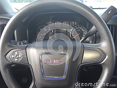 GMC Sierra Truck Steering Wheel Editorial Stock Photo