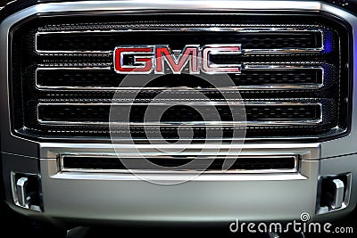 GMC truck grill and logo Editorial Stock Photo